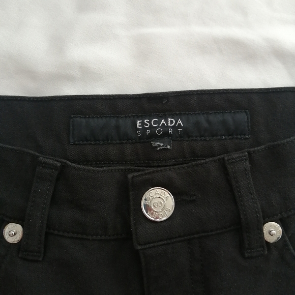 Escada Sport Linda Straight Leg Black Jeans GE 36 (6 US) - Picture 7 of 16